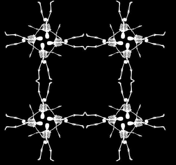 Crâne motif ornemental vecteur art — Image vectorielle