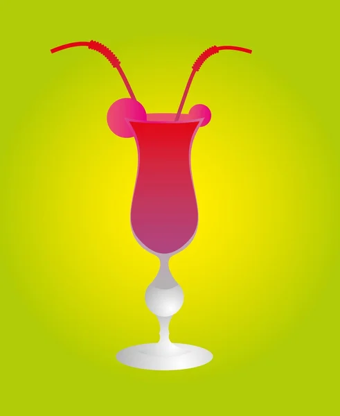 Renkli kokteyl cam vektör sanatı — Stok Vektör