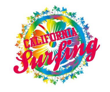 Pasifik sörfçü vektör grafik tasarım