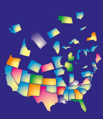 Amerikan haritası Eps8 vektör sanatı