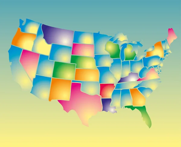 American map eps8 vector art — Stock Vector