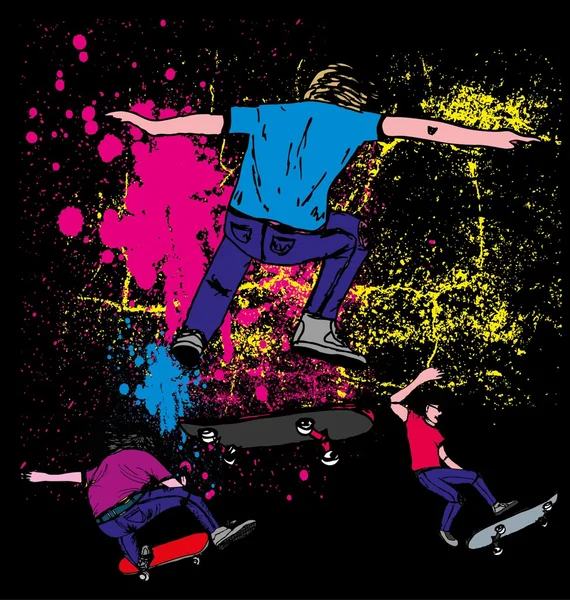 Stedelijke skate spirit vector kunst — Stockvector