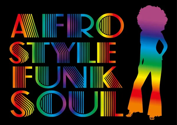 Afro disco niñas vector de arte — Archivo Imágenes Vectoriales