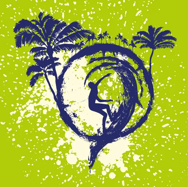 Pasifik sörfçü vektör grafik tasarım