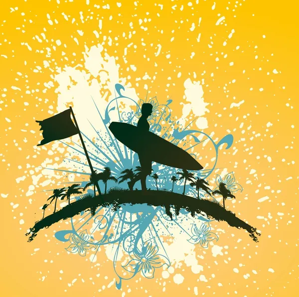 Pasifik sörfçü vektör grafik tasarım