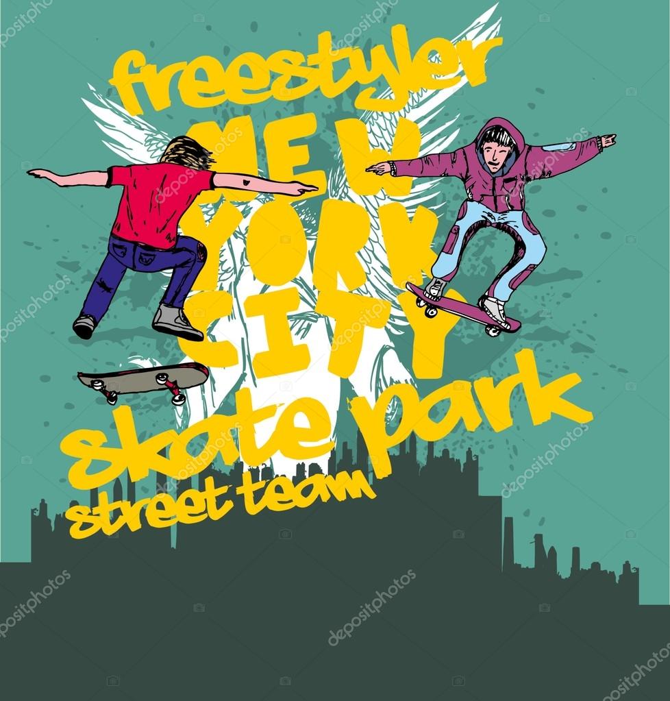 Urban skate team vector art Stock Vector Image by ©a1vector 31863433
