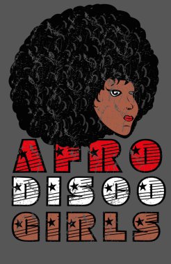 Afro disko kızları vektör sanatı