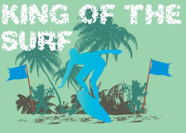 Pasifik sörfçü vektör grafik tasarım