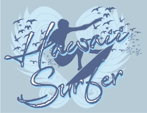 Pacific surfer vector graphic design — Stock Vector