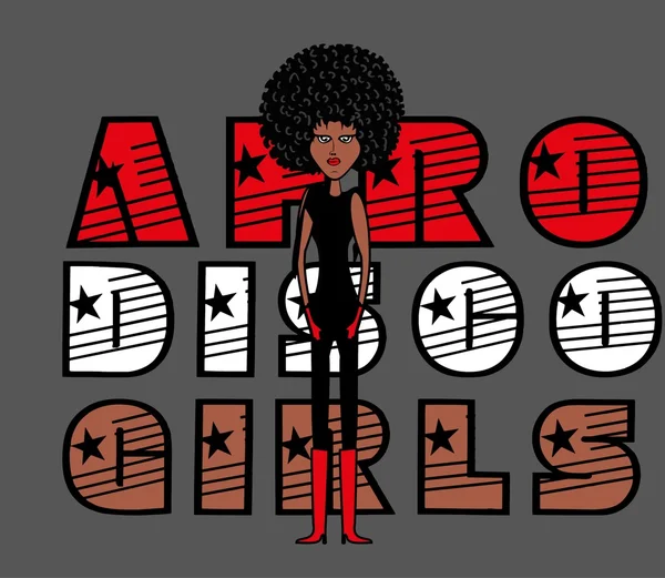 Afro disco flickor vektor konst — Stock vektor