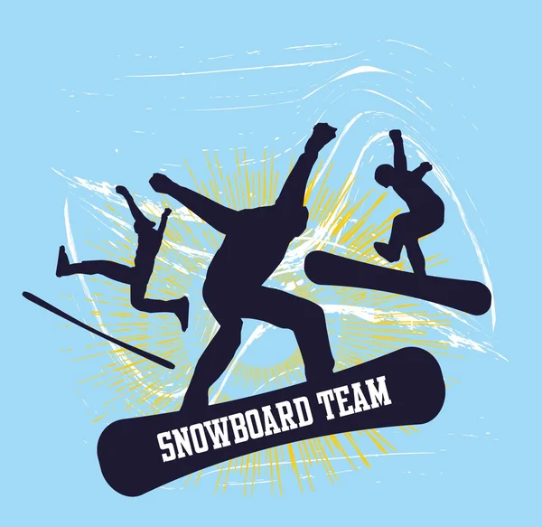 更自由的冬季运动滑雪者矢量艺术 — 图库矢量图片