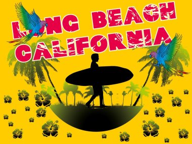 Pasifik sörfçü vektör grafik tasarım