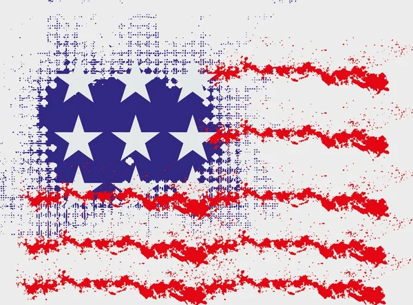 Grunge american flag vector art — Stock Vector