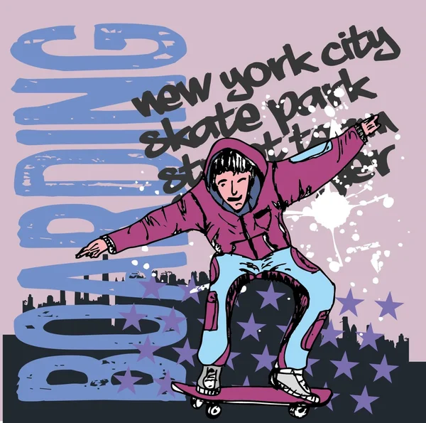 Urban skate spirit vector art — Stock Vector