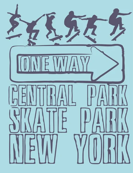 Équipe de patinage urbain art vectoriel — Image vectorielle