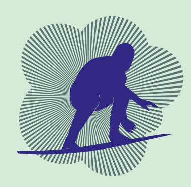 Pasifik sörfçü vektör grafik tasarım