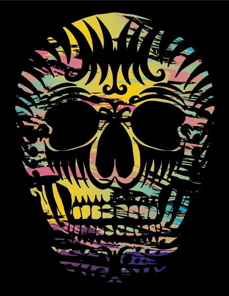 Tattoo tribal skull vector art — Stock Vector