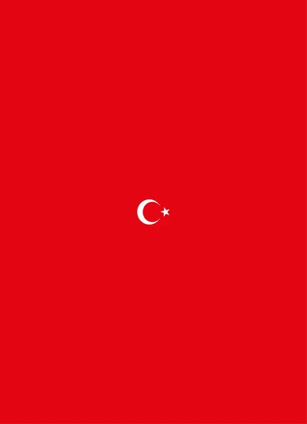 Turca bandiera rossa vettoriale arte — Vettoriale Stock