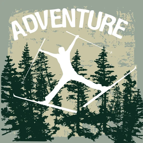 kış sporu kayakçı vektör sanatı