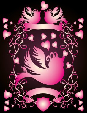 dövmeli kabile kuşları çerçeve sanatı