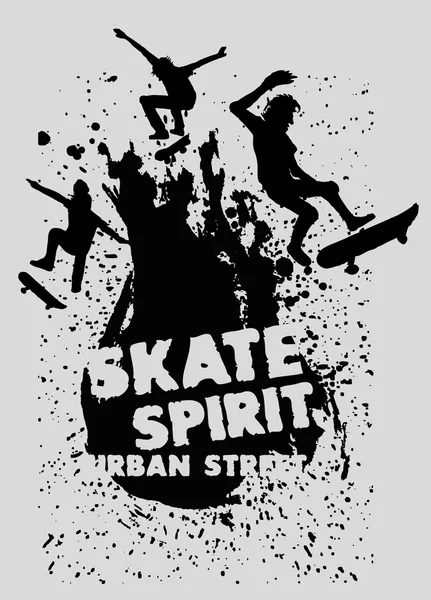 Αστική τέχνη διάνυσμα πνεύμα skate — Διανυσματικό Αρχείο