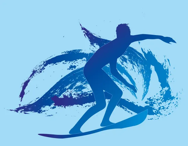 Pacific surfer vector grafisch ontwerp — Stockvector