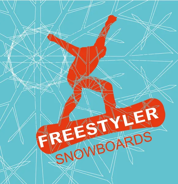 Freestyler sports d'hiver skieur vecteur art — Image vectorielle