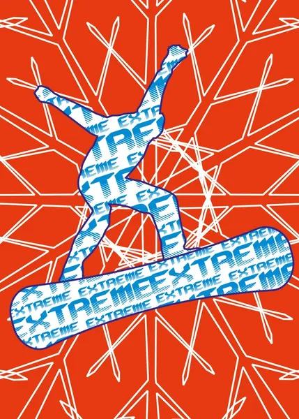 Freestyler wintersport skiër vector kunst — Stockvector