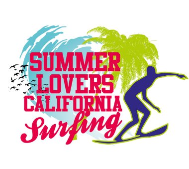 Pasifik sörfçü vektör grafik tasarım