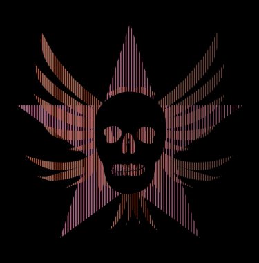 dövme kabilesi Meksika kafatası vektör sanatı