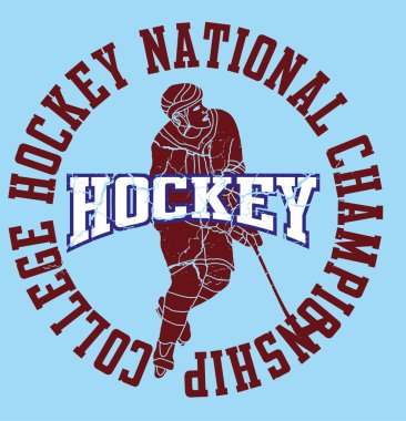 Üniversite hokey takımı vektör sanatı