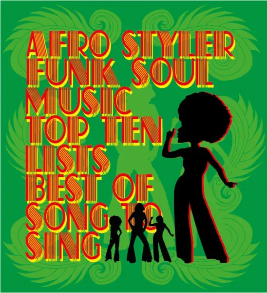 Afro disco girls vector art — Stock Vector