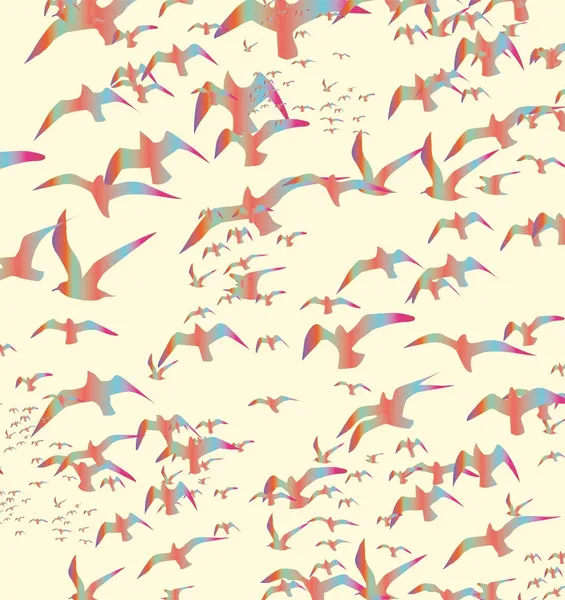 Uccelli silhouette set arte vettoriale — Vettoriale Stock