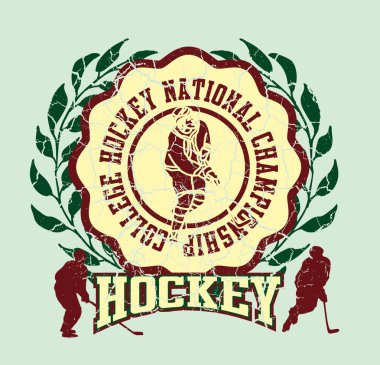 Üniversite hokey takımı vektör sanatı