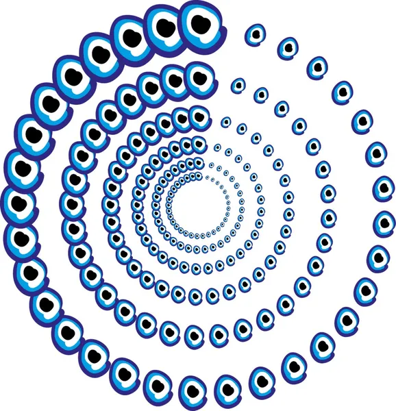 Bleu amulette ligne vecteur art — Image vectorielle