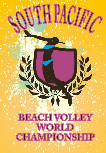 Equipo de voleibol playa vector arte — Archivo Imágenes Vectoriales