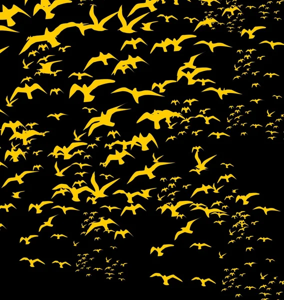 Vögel Silhouette setzt Vektorkunst — Stockvektor