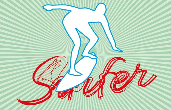 Ειρηνικού surfer διάνυσμα γραφικού σχεδιασμού — Διανυσματικό Αρχείο