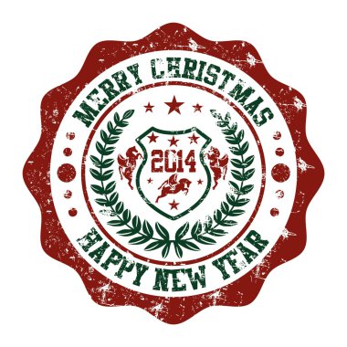 At ve Mutlu Yeni Yıl Vektör Sanatı