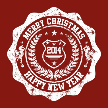 At ve Mutlu Yeni Yıl Vektör Sanatı