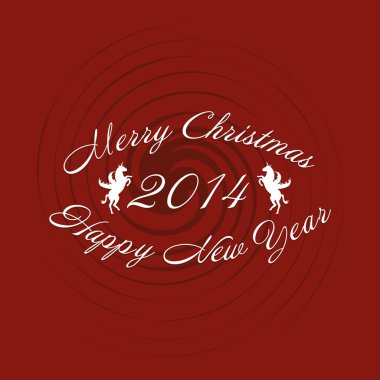 At ve Mutlu Yeni Yıl Vektör Sanatı