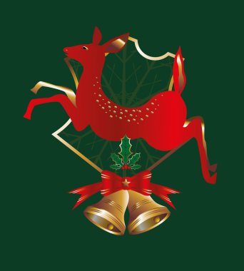 altın ve yeşil xmas ikon vektör sanatı