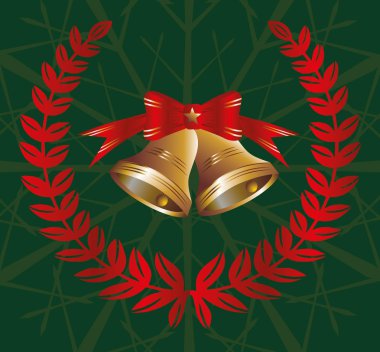 altın ve yeşil xmas ikon vektör sanatı