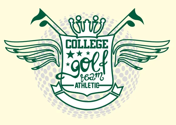 Equipamento desportivo de golfe arte vetorial — Vetor de Stock