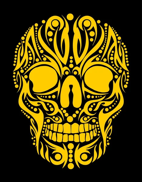 Tattoo tribal skull vector art — Stock Vector