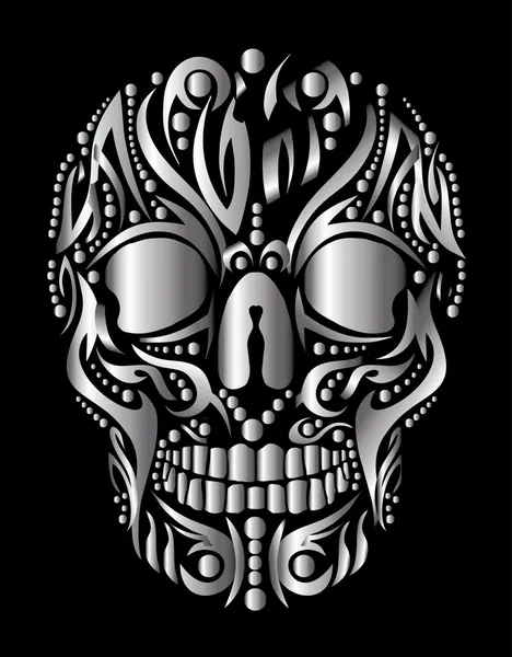 dövmeli kafatası vektör sanatı