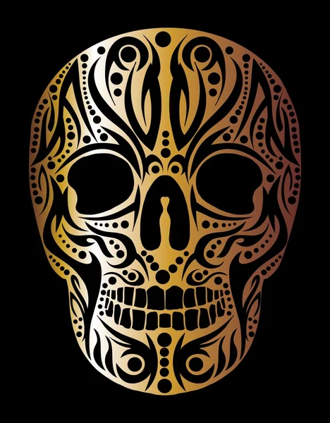 Tatoeage tribal schedel vector kunst — Stockvector