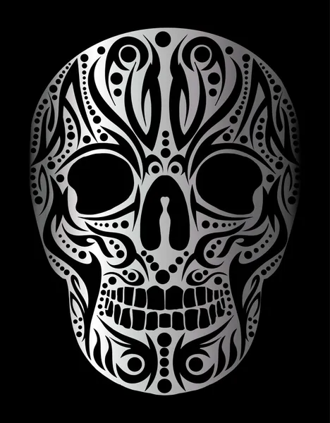 Tattoo tribal skull vector art — Stock Vector