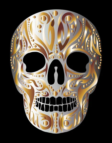 Tattoo tribal skull vector art — Stock Vector