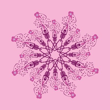 İskelet disko müziği retro biçim vektör sanatı